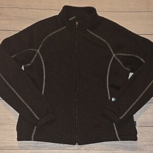 Kuhl Women's Alfpaca Fleece Full-Zip Jacket Brown Size L